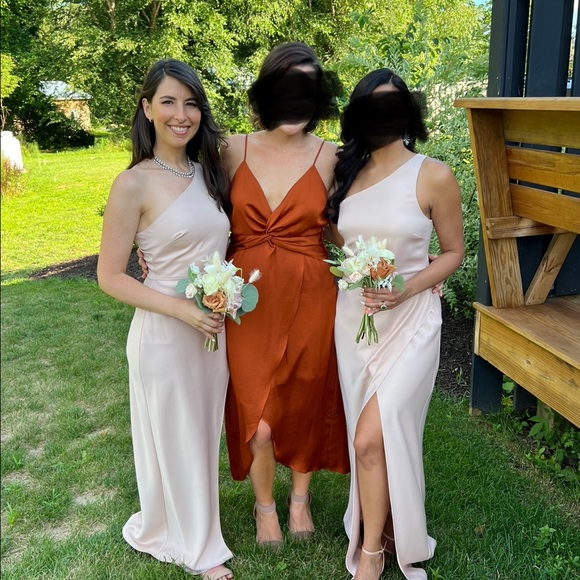 BHLDN Dylan Satin Charmeuse Maxi Dress in Oyster - Picture 3 of 5